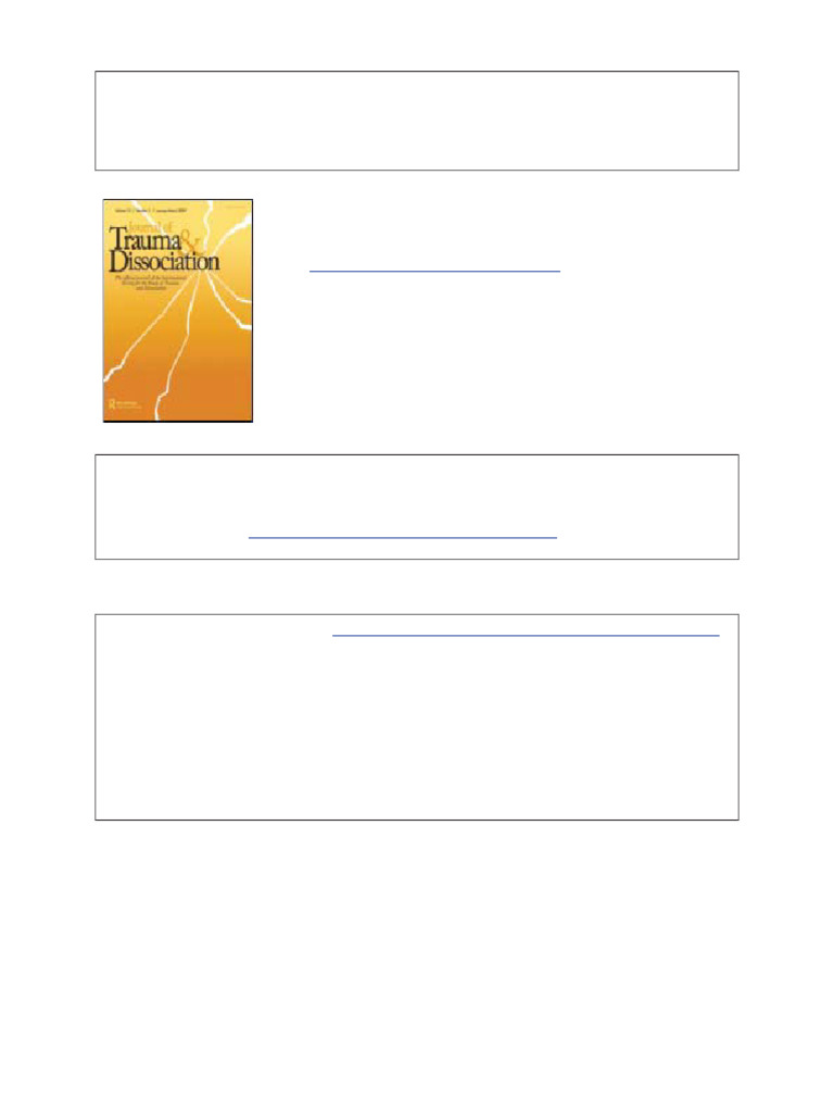 ISSTD Guidelines for Treating DIssociative Identity in Adults | PDF ...