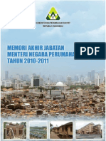 Memori Akhir Jabatan Menteri Perumahan Rakyat - Suharso Monoarfa Tahun 2010-2011