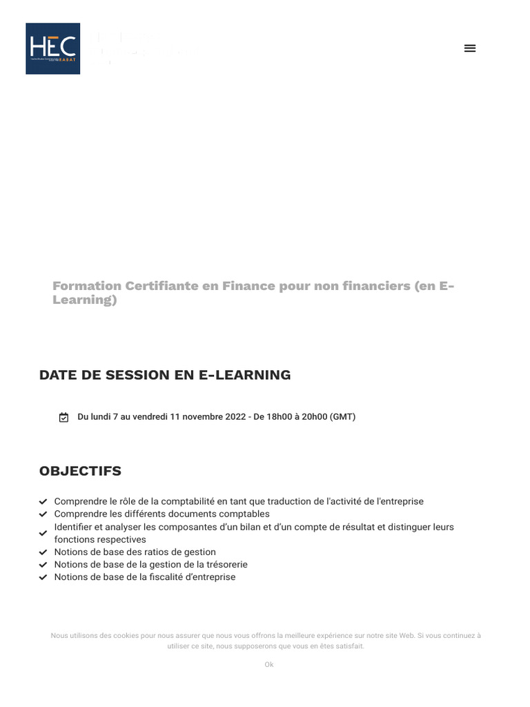 Certificat Hec Maroc | PDF | Bilan comptable | Comptabilité financière