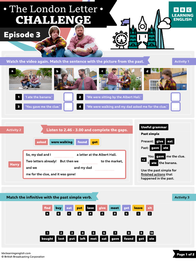 TLLC Episode 3 Worksheet | PDF | Language Mechanics | Syntax