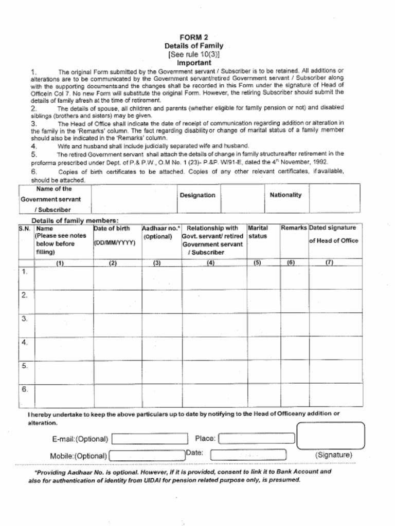 Form 1-2 NPS | PDF