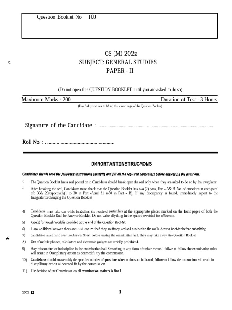 General Studies Paper II | PDF