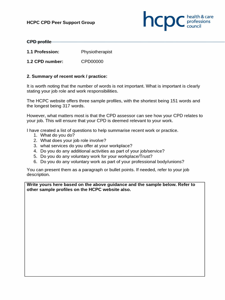 HCPC CPD Audit Made Easy. | PDF | Physical Therapy | Medicine
