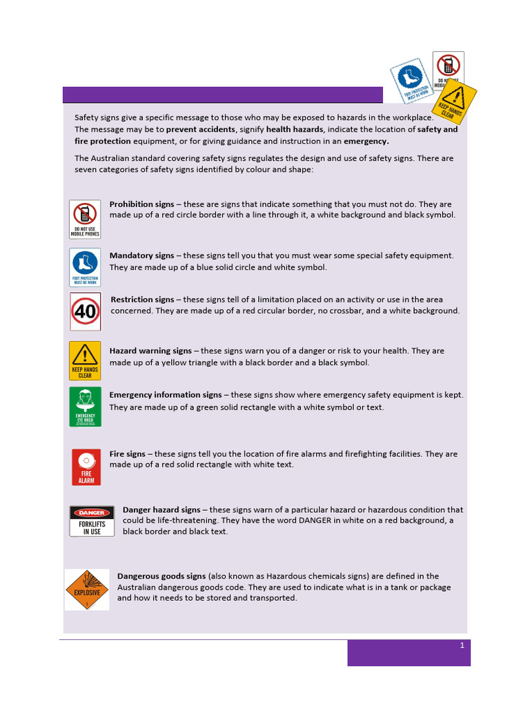 Signs & Safety_2015 | PDF | Dangerous Goods | Safety