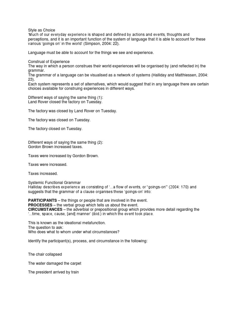 Style As Choice PDF Semantics Semiotics