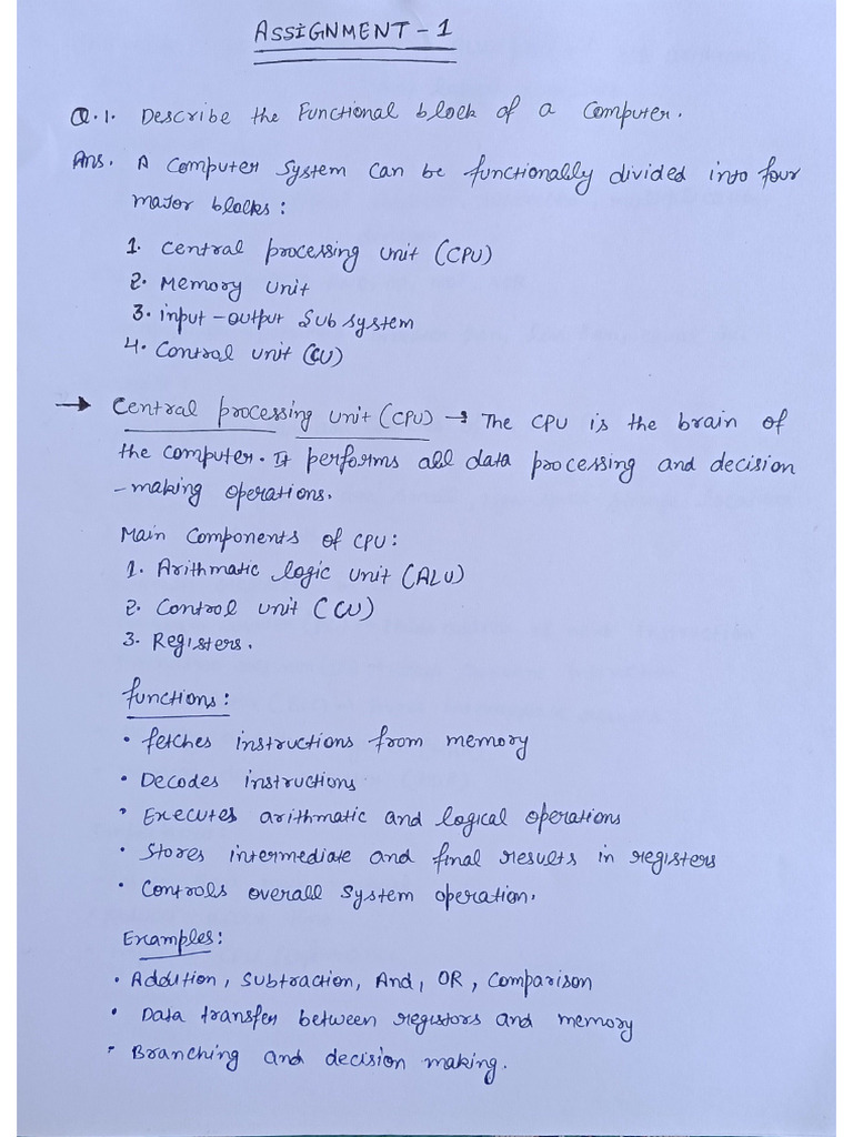 COA Assignment 1 | PDF
