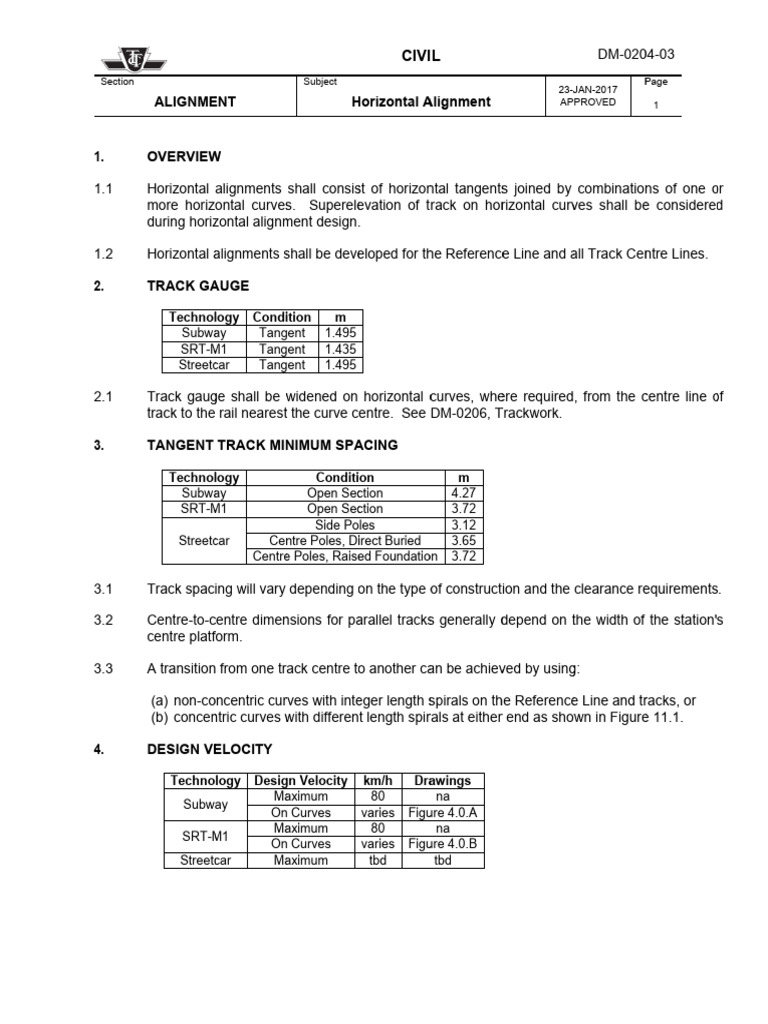 DM-0204-03 Alignment - Horizontal Alignment | PDF | Algebraic Geometry ...