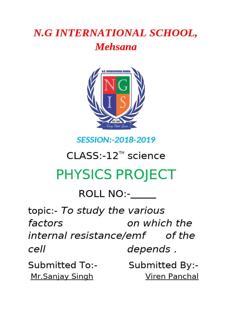 12th Physics Project PDF | PDF | Electrical Resistance And Conductance ...