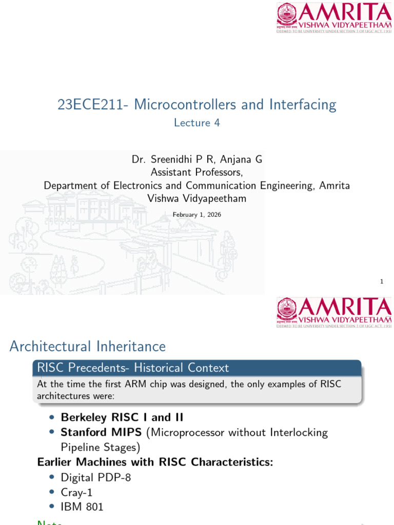 L4 - Microcontroller Lecture | PDF | Central Processing Unit | Computer ...