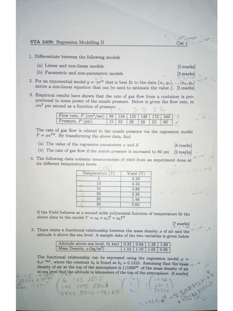 STA 2408, Regression Modelling II | PDF