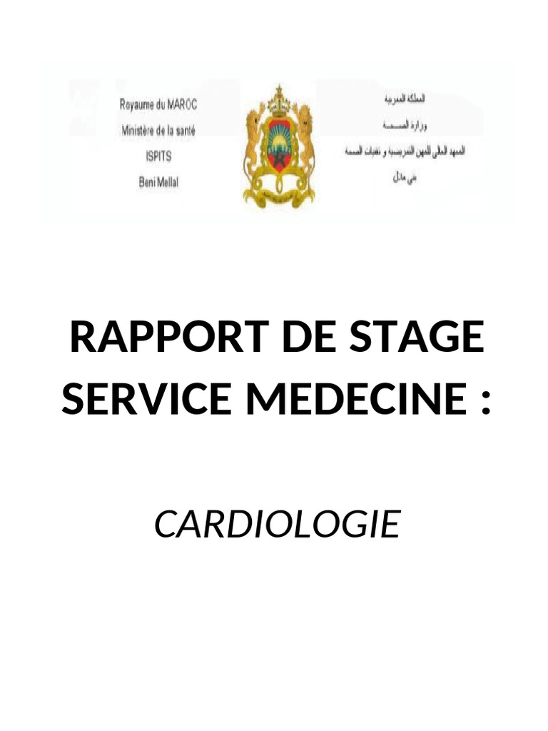 Rapport de Stage Rmila (1) - 1 | PDF | Allaitement | Cardiologie