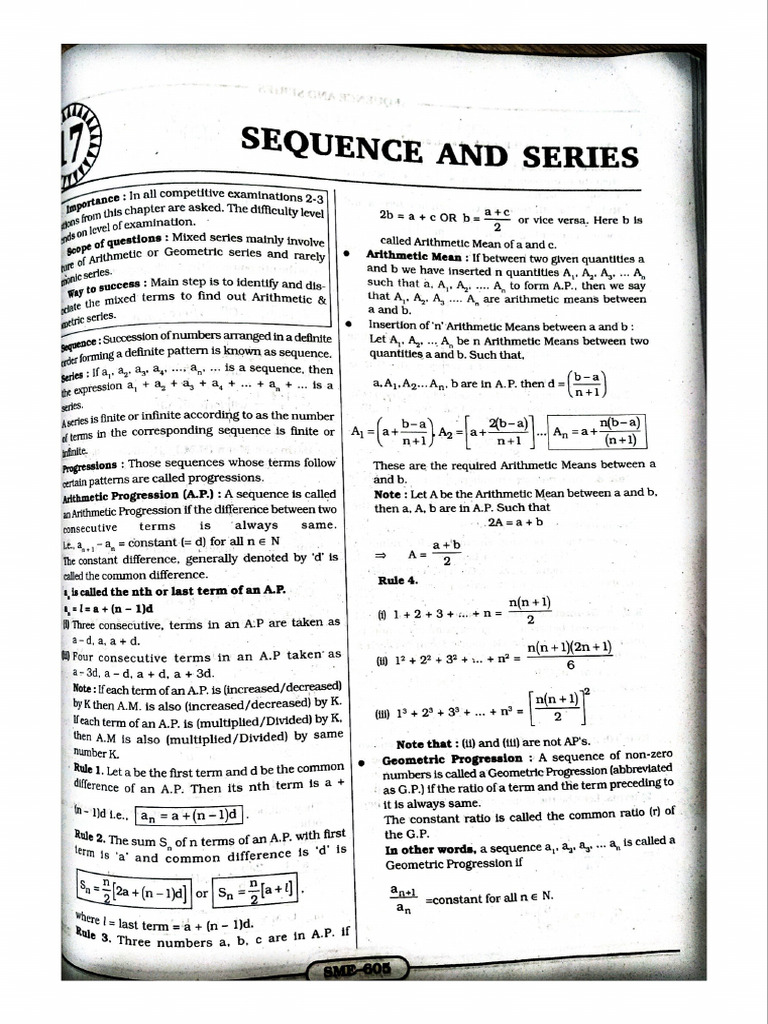 Sequence and Series | PDF