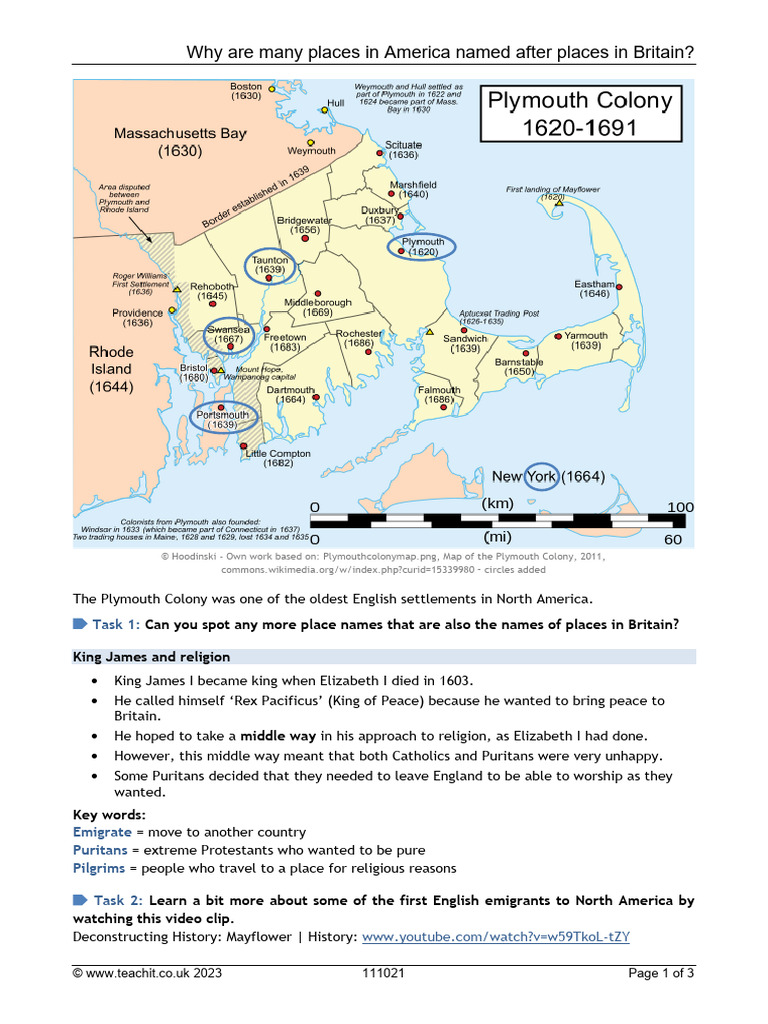 American Colonies Teachit 111021 | PDF | English Emigration | Cape Cod ...