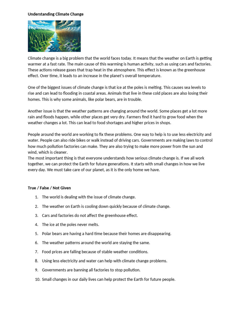 Understanding Climate Change B1 | PDF | Climate Change | Greenhouse Effect