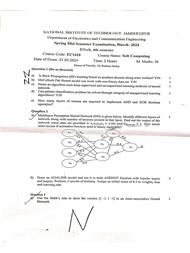 4th Sem Question Paper - 250305 - 200822 | PDF
