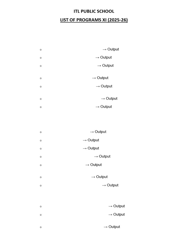 List of Programs-XI Annual | PDF