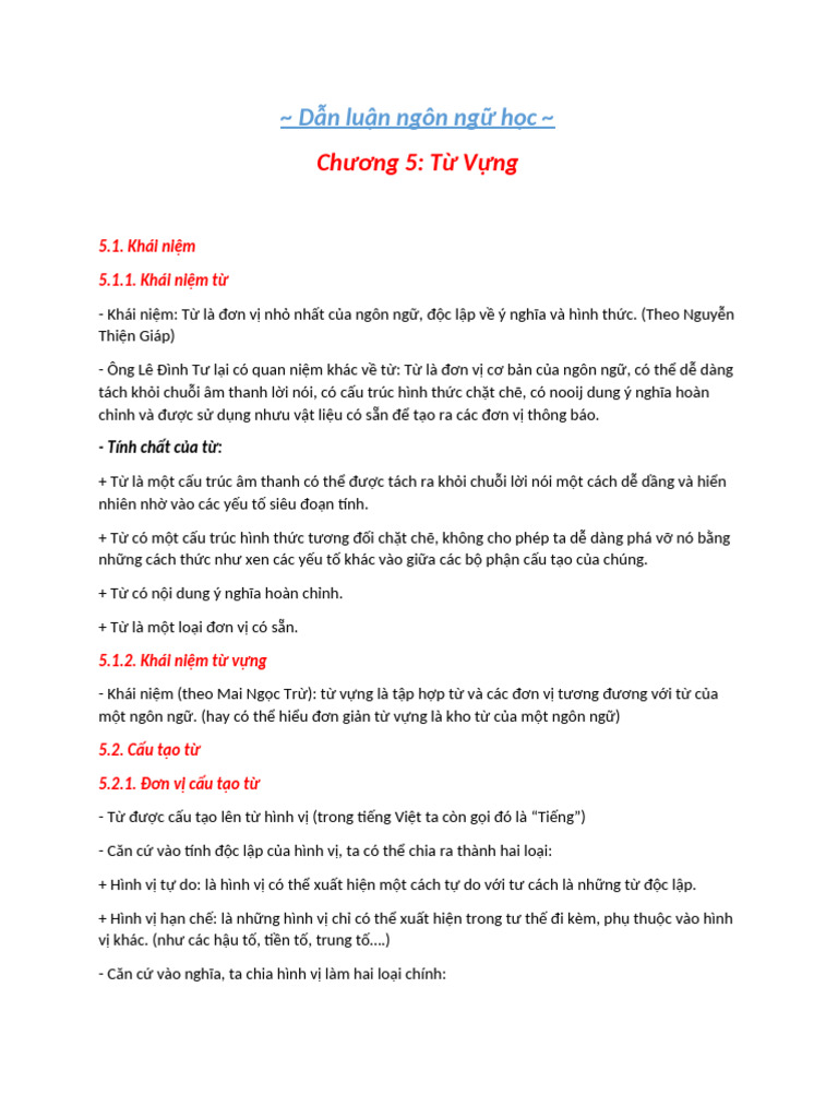 Introduction to Linguistics Lesson 5 | PDF