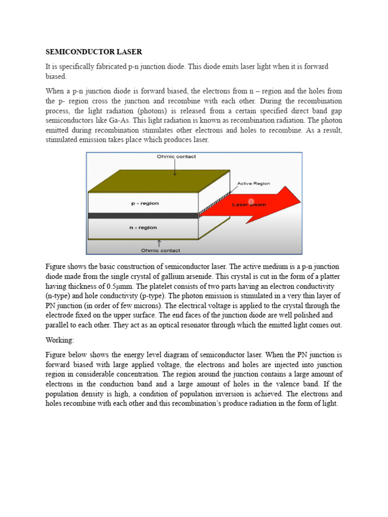 Lecture 10.Docx | PDF | Laser | Laser Diode