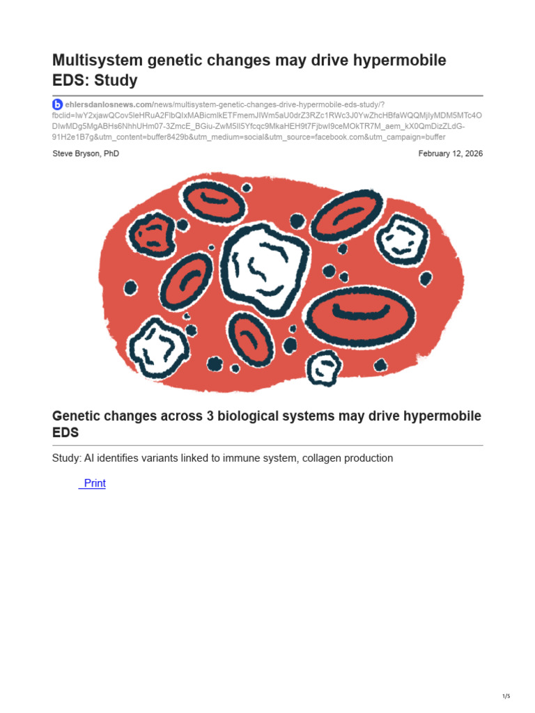 Multisystem Genetic Changes May Drive Hypermobile EDS - Study | PDF ...
