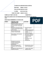 Borang Rekod Kolaborasi Kerja Kertas