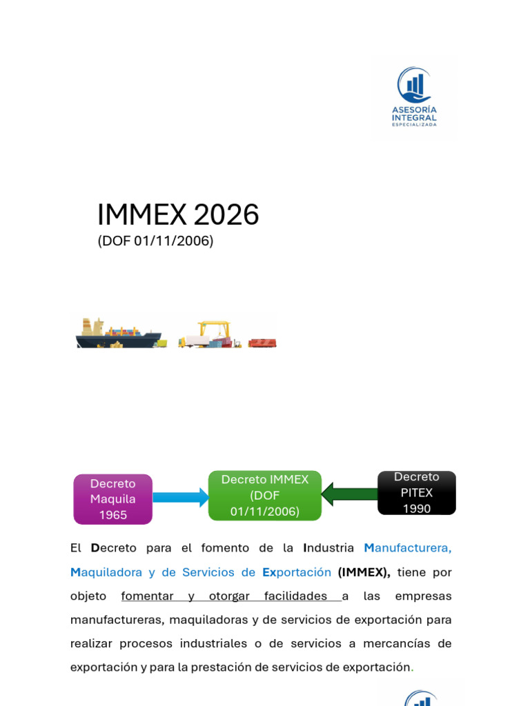 IMMEX | PDF | Impuestos | Exportaciones