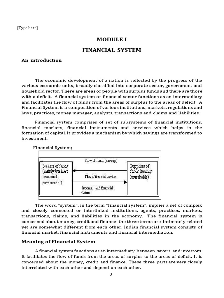 1_Notes-Financial System | PDF | Derivative (Finance) | Financial Markets