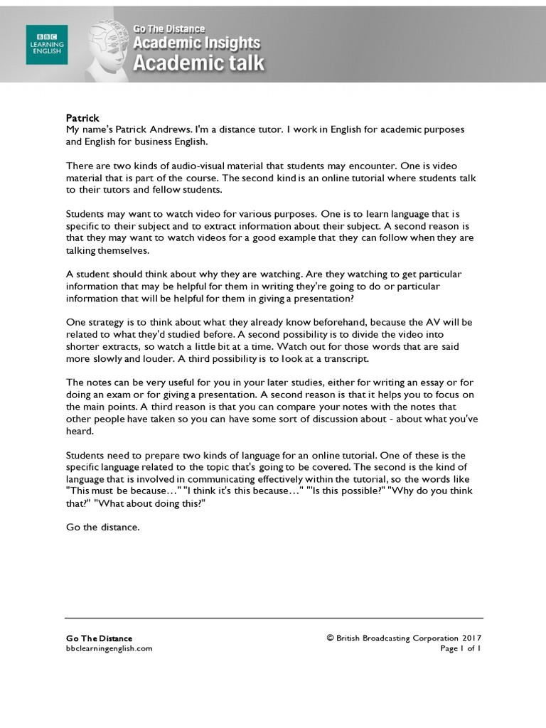 GTD Academic Insights 03 Academic Talk | PDF