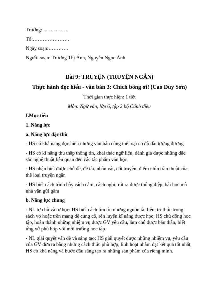 Chich Công Ơi - L P 6 | PDF