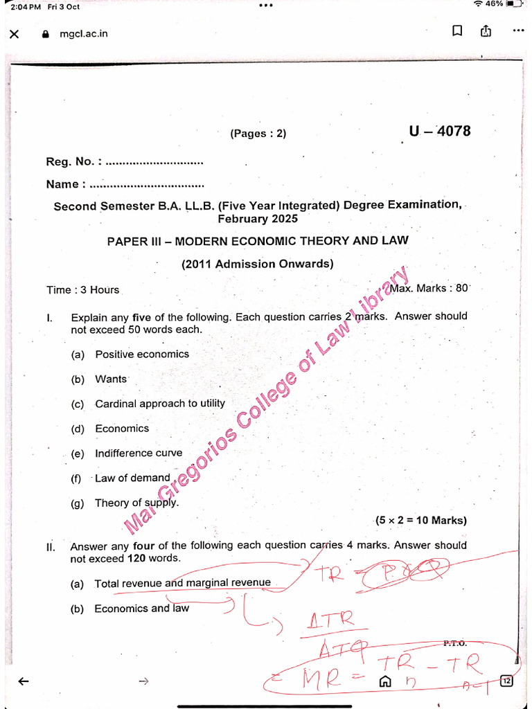 Economic Previous Year Question DocScanner 03-Oct-2025 2-04 Pm | PDF