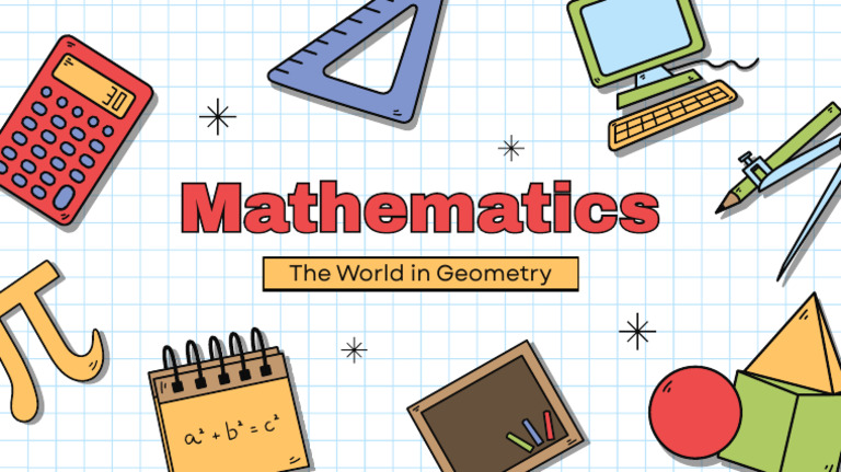 Red Blue and White Illustrated Mathematics Presentation | PDF