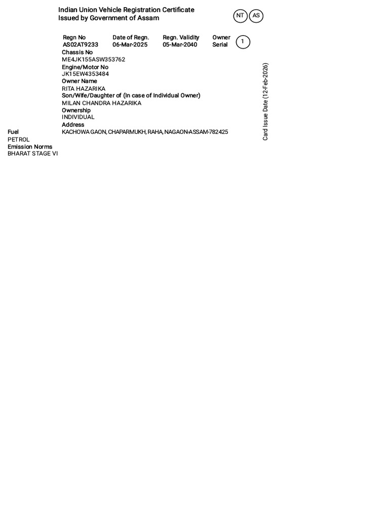 Vahan.parivahan.gov.in Vahanservice Vahan Ui Onlineservice Form Print ...