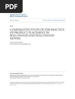 Download COMPARATIVE STUDY OF THE PRACTICE OF PRODUCT PLACEMENT IN BOLLYWOpdf by Pimse Hawk SN100900869 doc pdf