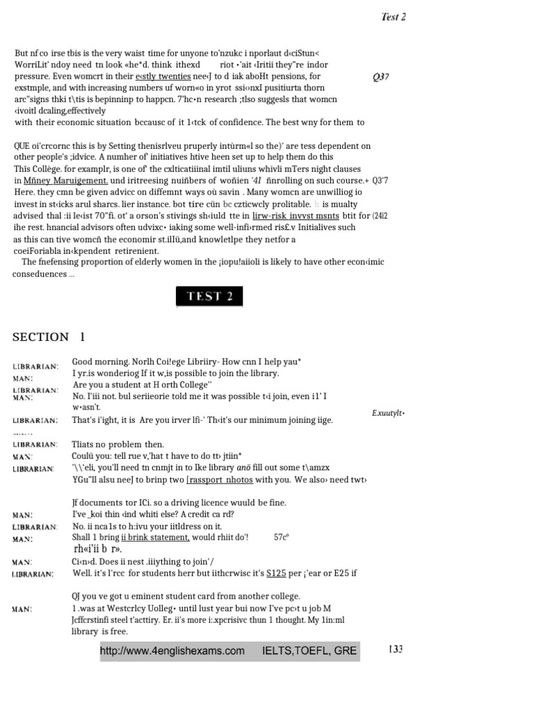 IELTS 5 Test 2 Transcript | PDF