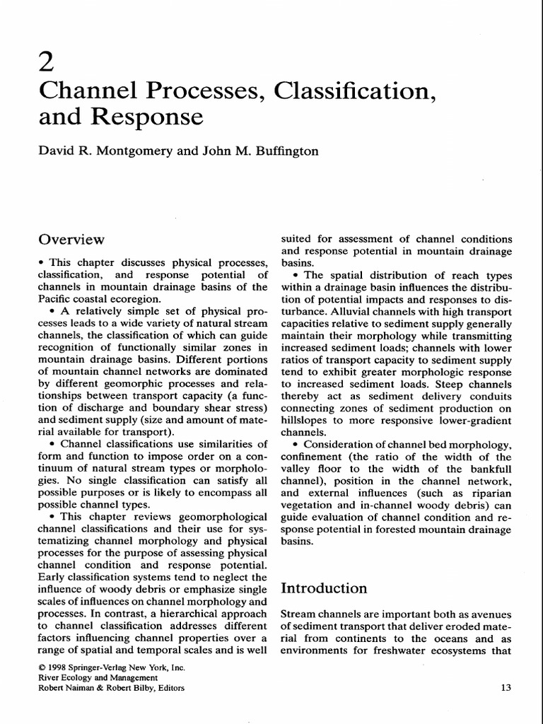 Channel Processes Classification and Response | PDF