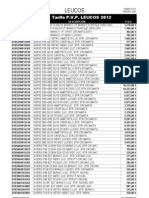Tarifa General Leucos 2012 P.V.P. + Ecoraee Leucos