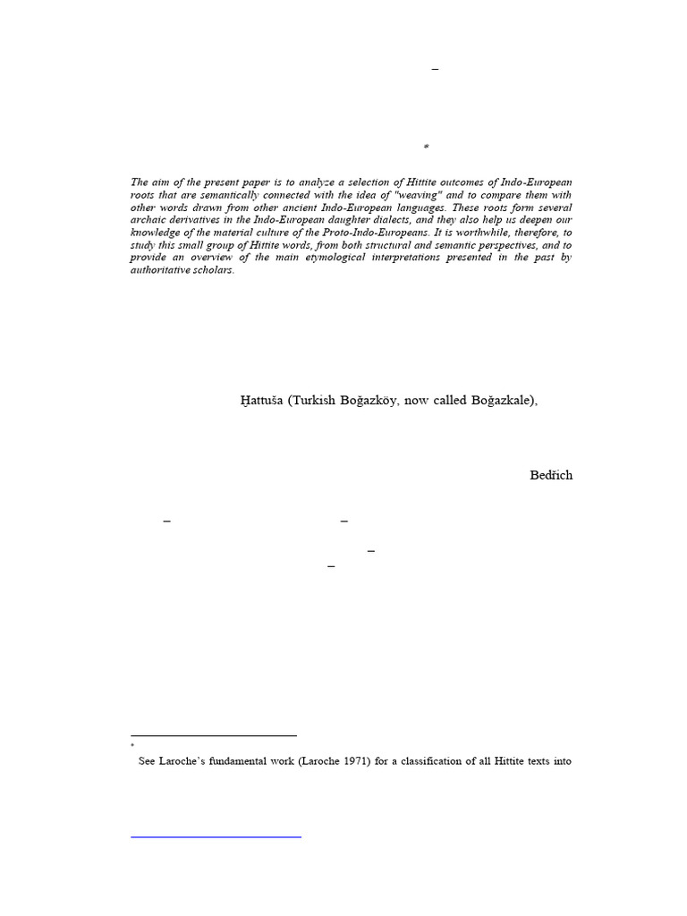 Traces of Weaving in Hittite | PDF | Cuneiform | Writing