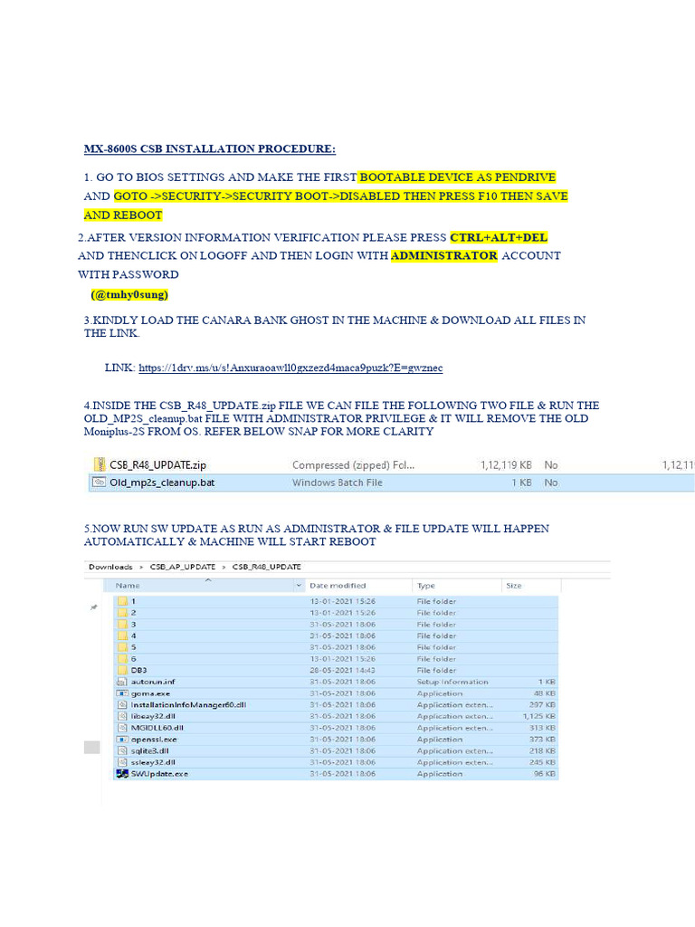 CSB Installation Procedure | PDF | Booting | Computing