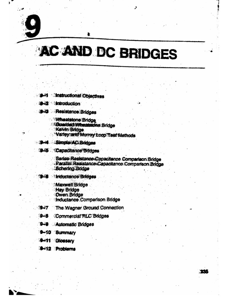 Chapter 9 AC and DC Bridges (Berlin & Getz) | PDF