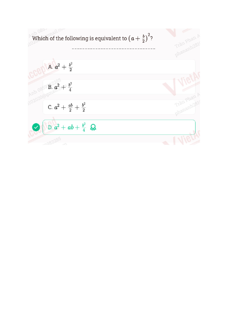 Math Equivalent | PDF