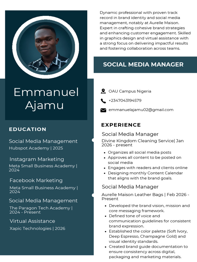 Emmanuel CV for SMMVA_20260219_113252_0000 | PDF | Brand | Computing
