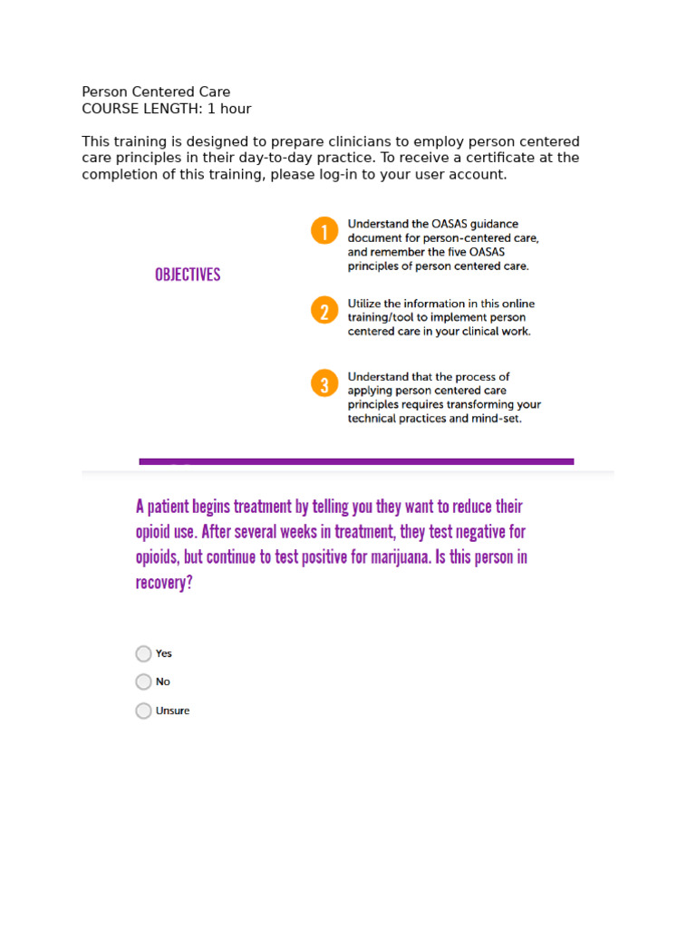 Person Centered Care | PDF