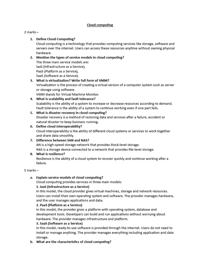 Cloud Computing 1 | PDF | Cloud Computing | Software As A Service