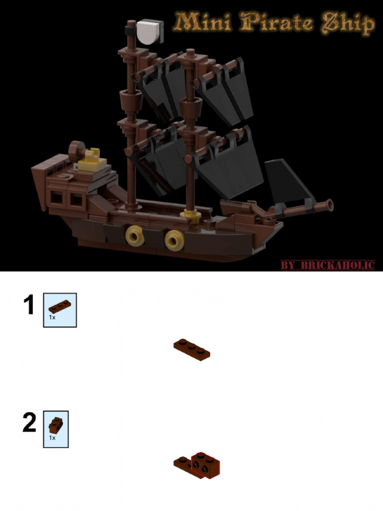 MOC-230695 Darcanj - Brickaholic Mini Pirate Ship | PDF