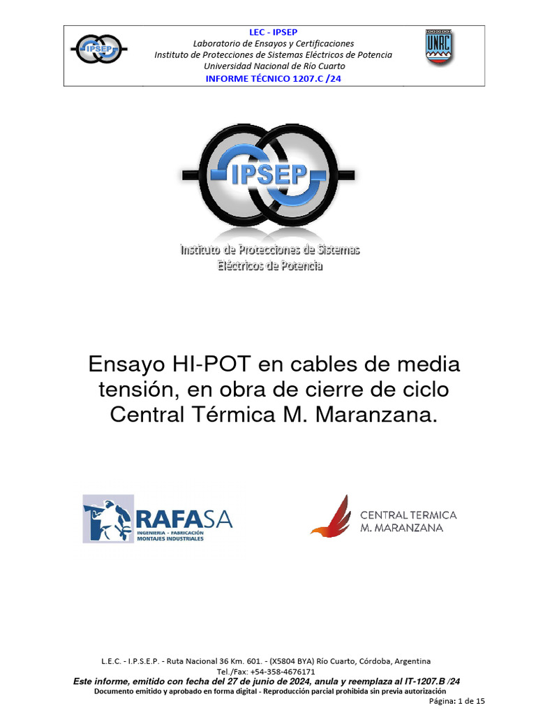 HI POT | PDF | Electricidad | Electromagnetismo