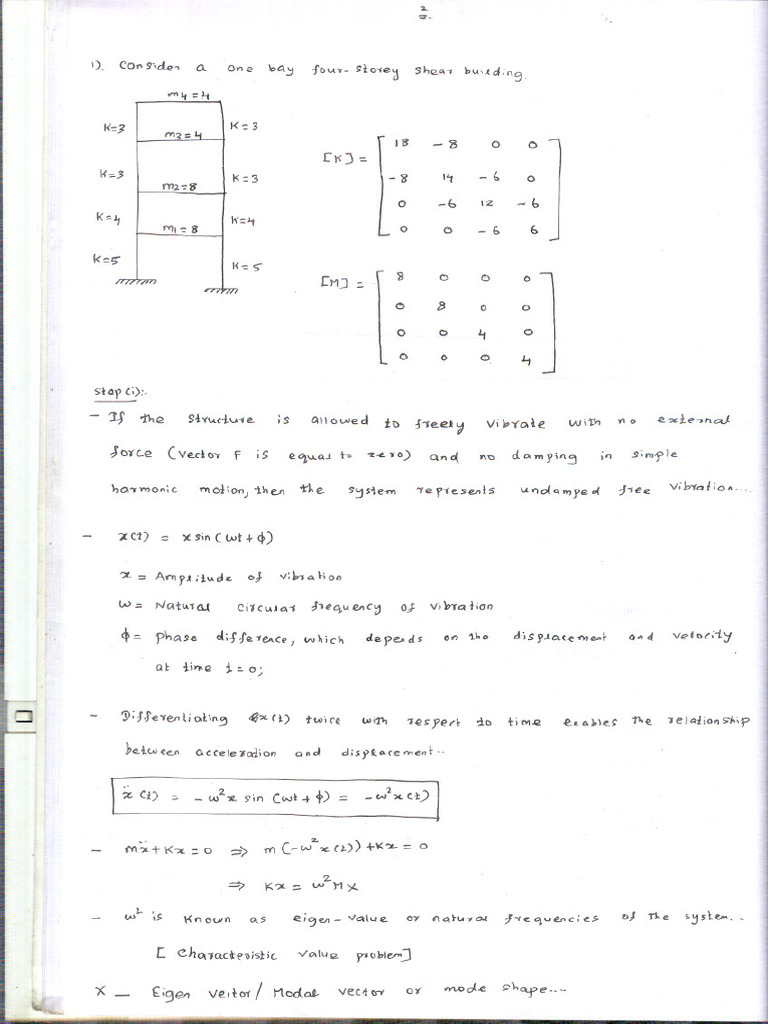 Mode Superposition Example First Page | PDF