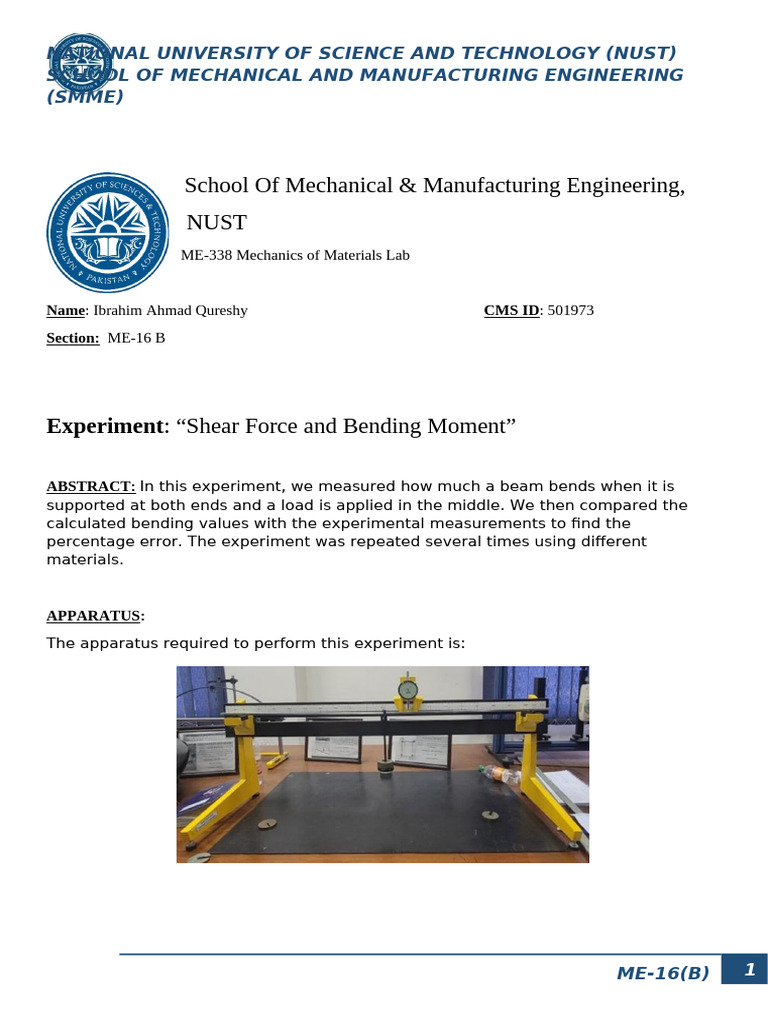 Lab Report 3 Mom | PDF | Beam (Structure) | Bending
