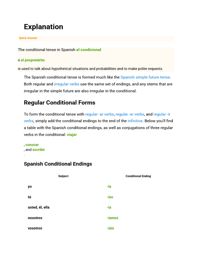 conditional tense | PDF | Grammatical Tense | Language Mechanics