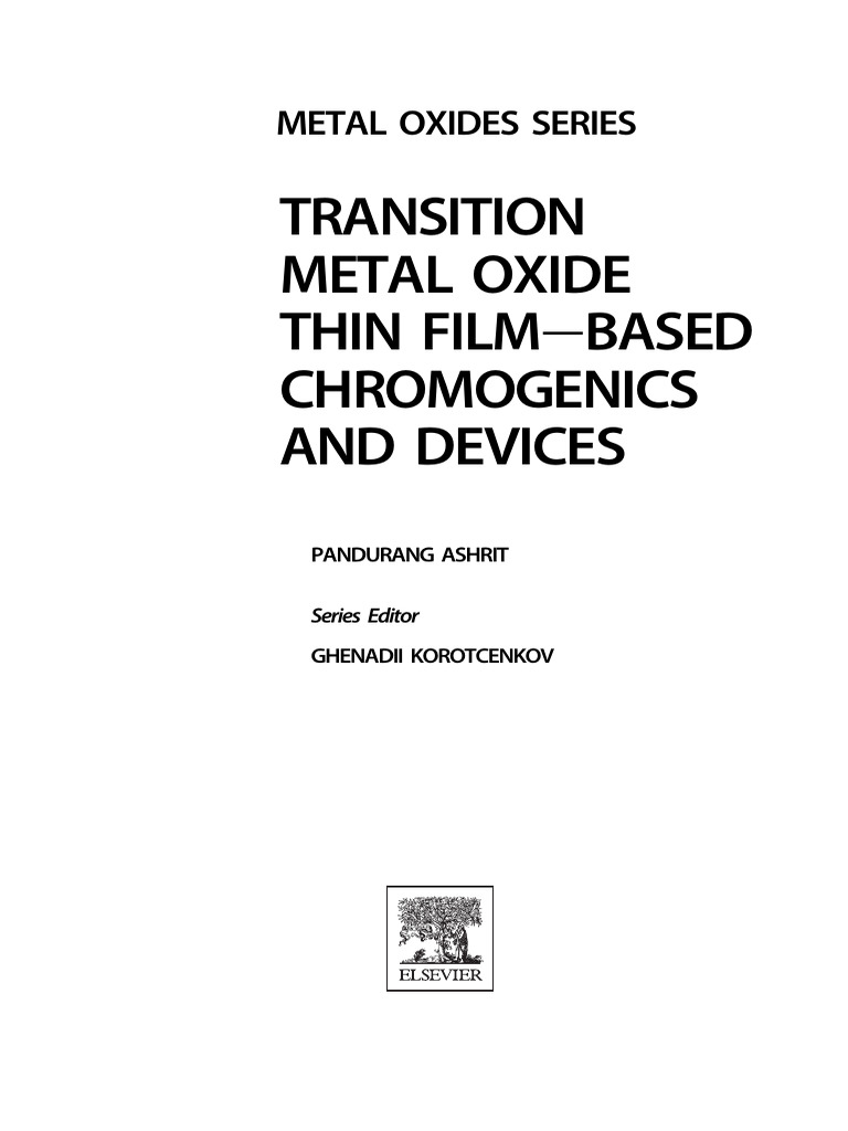 Transition Metal Oxide Thin Film Based Chromogenics and Devices (2) | PDF