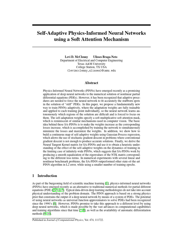 #23 Self-Adaptive Physics-Informed Neural Networks Using A Soft ...
