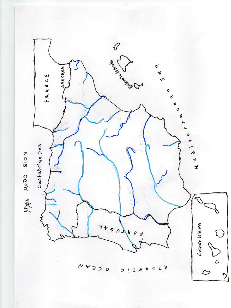 mapa mudo de rios | PDF